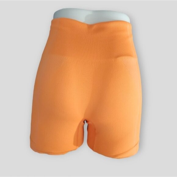 Neon orange tummy support Nylon bike shorts- Small​ - Picture 8 of 11